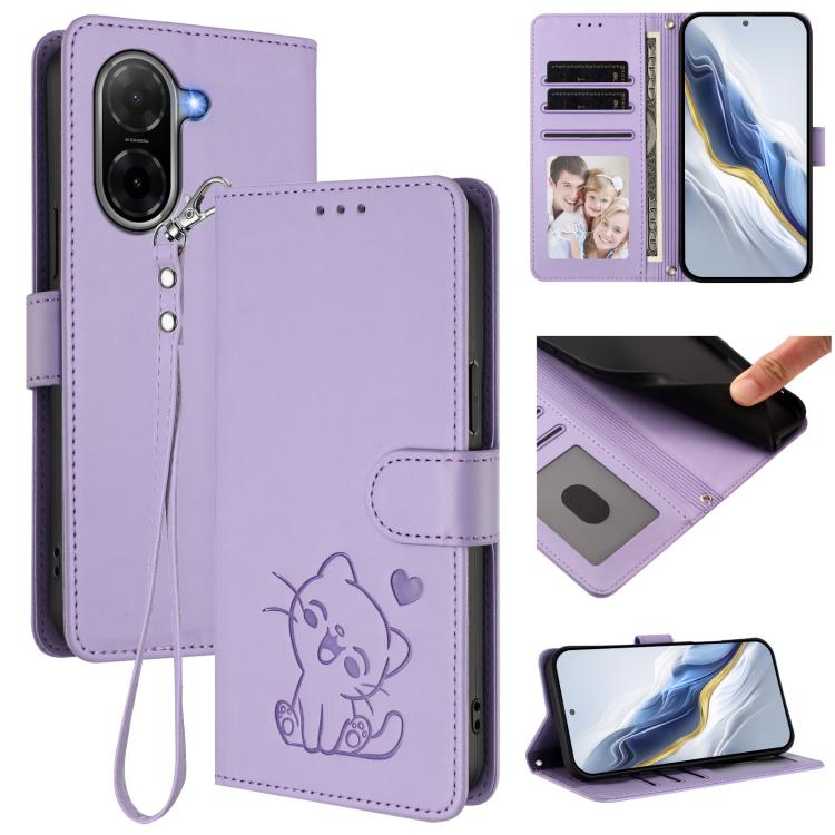 Embossed Heart Cat Leather Phone Case with Hand Strap, For Redmi A5 4G 171.7mm / Xiaomi Poco C71, For Redmi K90 Max 5G, For Redmi A7 Pro 4G / 5G 171mm / Poco C85x 5G, For Redmi 15a 5G, For Redmi Turbo 5 Max 5G / Poco X8 Pro Max 5G                      ...