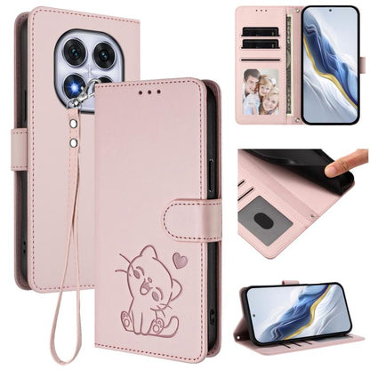 Embossed Heart Cat Leather Phone Case with Hand Strap, For Redmi Note 14 5G India / Xiaomi M7 Pro 5G, For Redmi Note 14 Pro 4G Global, For Redmi Note 14 4G 163.25mm, For Redmi A4 5G / A3 Pro / 14C 4G / 14R, For Redmi K70 Ultra 5G                       ...
