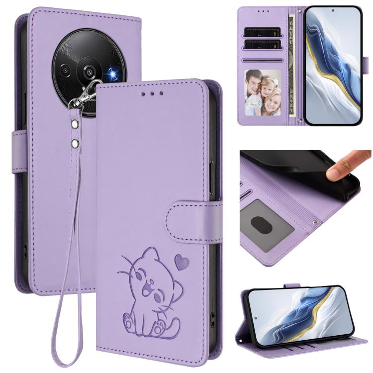 Embossed Heart Cat Leather Phone Case with Hand Strap, For Redmi Note 14 5G India / Xiaomi M7 Pro 5G, For Redmi Note 14 Pro 4G Global, For Redmi Note 14 4G 163.25mm, For Redmi A4 5G / A3 Pro / 14C 4G / 14R, For Redmi K70 Ultra 5G                       ...