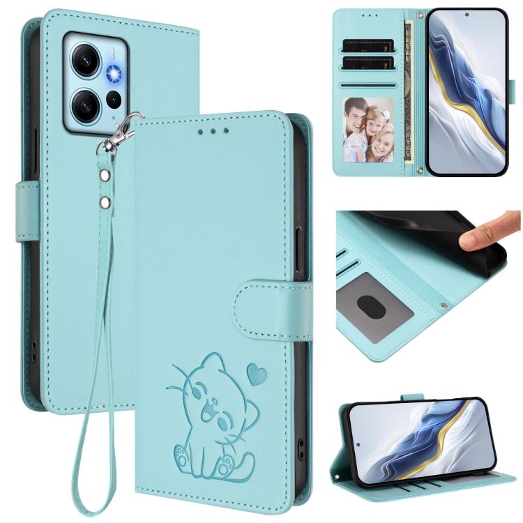 Embossed Heart Cat Leather Phone Case with Hand Strap, For Redmi Note 12 4G Global, For Redmi A1 4G / A2 4G, For Redmi 11A / Xiaomi Poco C55, For Redmi Note 12 Pro+ 5G India, For Redmi Note 12 Pro Speed / Note 12 Pro 5G                                 ...