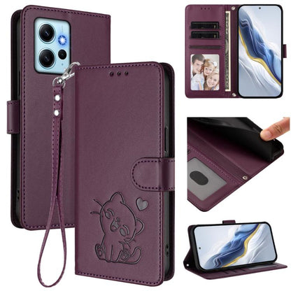 Embossed Heart Cat Leather Phone Case with Hand Strap, For Redmi Note 12 4G Global, For Redmi A1 4G / A2 4G, For Redmi 11A / Xiaomi Poco C55, For Redmi Note 12 Pro+ 5G India, For Redmi Note 12 Pro Speed / Note 12 Pro 5G                                 ...