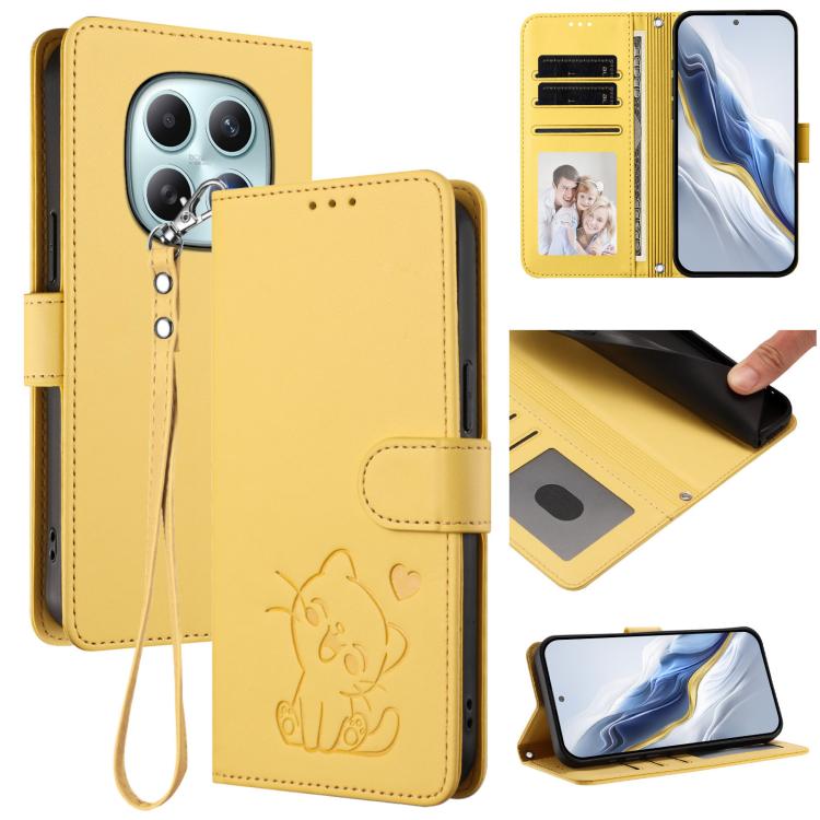 Embossed Heart Cat Leather Phone Case with Hand Strap, For Redmi A5 4G 171.7mm / Xiaomi Poco C71, For Redmi K90 Max 5G, For Redmi A7 Pro 4G / 5G 171mm / Poco C85x 5G, For Redmi 15a 5G, For Redmi Turbo 5 Max 5G / Poco X8 Pro Max 5G                      ...
