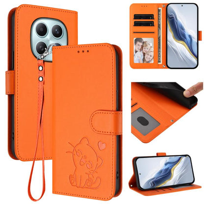 Embossed Heart Cat Leather Phone Case with Hand Strap, For Redmi A5 4G 171.7mm / Xiaomi Poco C71, For Redmi K90 Max 5G, For Redmi A7 Pro 4G / 5G 171mm / Poco C85x 5G, For Redmi 15a 5G, For Redmi Turbo 5 Max 5G / Poco X8 Pro Max 5G                      ...