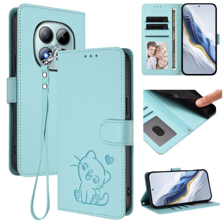 Embossed Heart Cat Leather Phone Case with Hand Strap, For Redmi A5 4G 171.7mm / Xiaomi Poco C71, For Redmi K90 Max 5G, For Redmi A7 Pro 4G / 5G 171mm / Poco C85x 5G, For Redmi 15a 5G, For Redmi Turbo 5 Max 5G / Poco X8 Pro Max 5G                      ...
