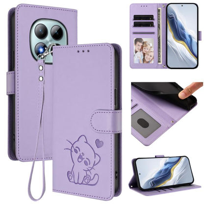 Embossed Heart Cat Leather Phone Case with Hand Strap, For Redmi A5 4G 171.7mm / Xiaomi Poco C71, For Redmi K90 Max 5G, For Redmi A7 Pro 4G / 5G 171mm / Poco C85x 5G, For Redmi 15a 5G, For Redmi Turbo 5 Max 5G / Poco X8 Pro Max 5G                      ...