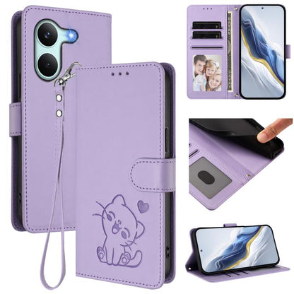 Embossed Heart Cat Leather Phone Case with Hand Strap, For Redmi A5 4G 171.7mm / Xiaomi Poco C71, For Redmi K90 Max 5G, For Redmi A7 Pro 4G / 5G 171mm / Poco C85x 5G, For Redmi 15a 5G, For Redmi Turbo 5 Max 5G / Poco X8 Pro Max 5G                      ...