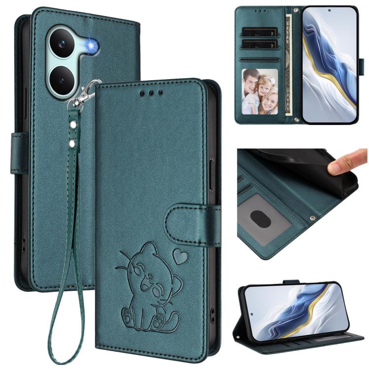 Embossed Heart Cat Leather Phone Case with Hand Strap, For Redmi A5 4G 171.7mm / Xiaomi Poco C71, For Redmi K90 Max 5G, For Redmi A7 Pro 4G / 5G 171mm / Poco C85x 5G, For Redmi 15a 5G, For Redmi Turbo 5 Max 5G / Poco X8 Pro Max 5G                      ...