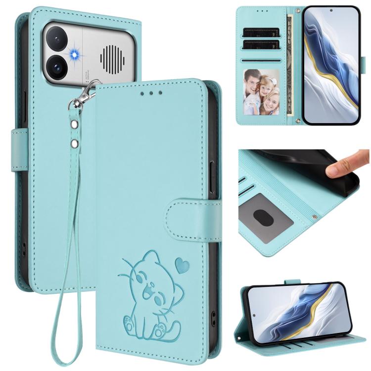 Embossed Heart Cat Leather Phone Case with Hand Strap, For Redmi A5 4G 171.7mm / Xiaomi Poco C71, For Redmi K90 Max 5G, For Redmi A7 Pro 4G / 5G 171mm / Poco C85x 5G, For Redmi 15a 5G, For Redmi Turbo 5 Max 5G / Poco X8 Pro Max 5G                      ...