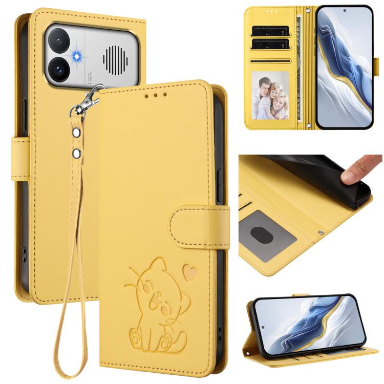 Embossed Heart Cat Leather Phone Case with Hand Strap, For Redmi A5 4G 171.7mm / Xiaomi Poco C71, For Redmi K90 Max 5G, For Redmi A7 Pro 4G / 5G 171mm / Poco C85x 5G, For Redmi 15a 5G, For Redmi Turbo 5 Max 5G / Poco X8 Pro Max 5G                      ...