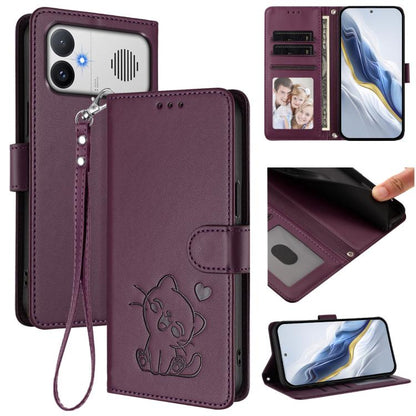 Embossed Heart Cat Leather Phone Case with Hand Strap, For Redmi A5 4G 171.7mm / Xiaomi Poco C71, For Redmi K90 Max 5G, For Redmi A7 Pro 4G / 5G 171mm / Poco C85x 5G, For Redmi 15a 5G, For Redmi Turbo 5 Max 5G / Poco X8 Pro Max 5G                      ...