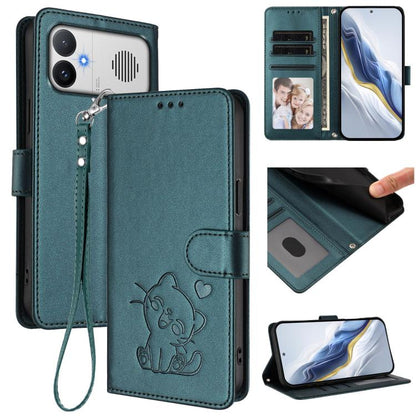 Embossed Heart Cat Leather Phone Case with Hand Strap, For Redmi A5 4G 171.7mm / Xiaomi Poco C71, For Redmi K90 Max 5G, For Redmi A7 Pro 4G / 5G 171mm / Poco C85x 5G, For Redmi 15a 5G, For Redmi Turbo 5 Max 5G / Poco X8 Pro Max 5G                      ...