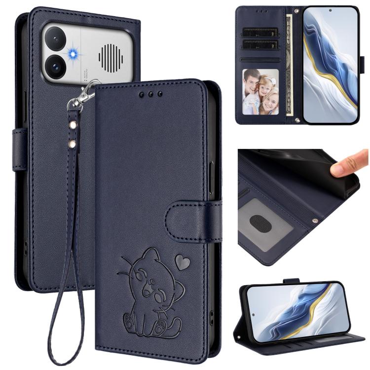 Embossed Heart Cat Leather Phone Case with Hand Strap, For Redmi A5 4G 171.7mm / Xiaomi Poco C71, For Redmi K90 Max 5G, For Redmi A7 Pro 4G / 5G 171mm / Poco C85x 5G, For Redmi 15a 5G, For Redmi Turbo 5 Max 5G / Poco X8 Pro Max 5G                      ...