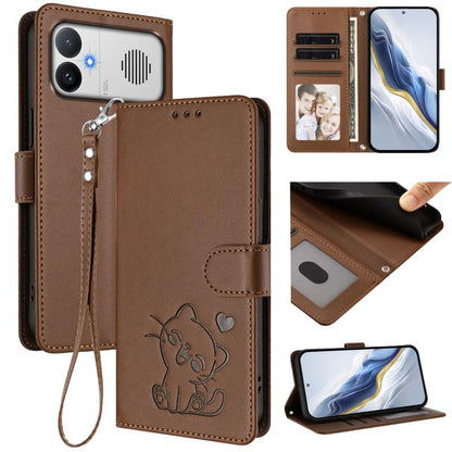 Embossed Heart Cat Leather Phone Case with Hand Strap, For Redmi A5 4G 171.7mm / Xiaomi Poco C71, For Redmi K90 Max 5G, For Redmi A7 Pro 4G / 5G 171mm / Poco C85x 5G, For Redmi 15a 5G, For Redmi Turbo 5 Max 5G / Poco X8 Pro Max 5G                      ...