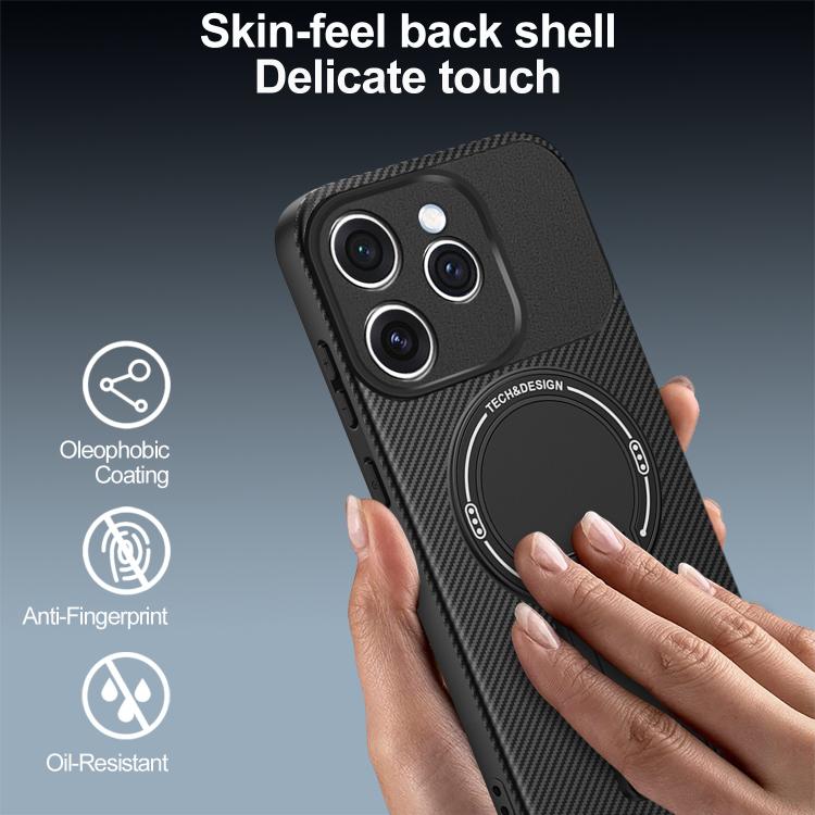 Carbon Fiber Texture MagSafe Phone Case with Holder, For OPPO Reno15 Pro 5G Global, For OPPO A5x 4G / 5G, For OPPO A5 5G / 4G Global, For OPPO Reno14 5G Global, For OPPO A5 Pro 5G / 4G Global, For OPPO Reno13 Pro Global, For OPPO Reno12 Pro Global