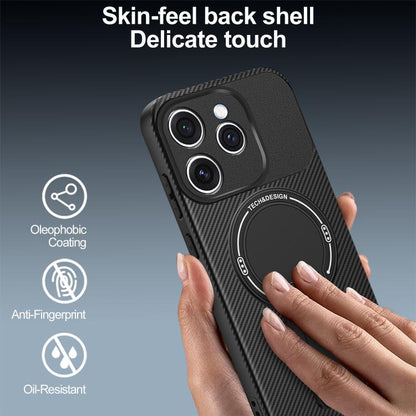 Carbon Fiber Texture MagSafe Phone Case with Holder, For OPPO Reno15 Pro 5G Global, For OPPO A5x 4G / 5G, For OPPO A5 5G / 4G Global, For OPPO Reno14 5G Global, For OPPO A5 Pro 5G / 4G Global, For OPPO Reno13 Pro Global, For OPPO Reno12 Pro Global