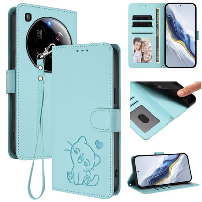 Embossed Heart Cat Leather Phone Case with Hand Strap, For Xiaomi 15 Ultra, For Xiaomi Poco X7 Pro 5G / Redmi Turbo 4 5G, For Xiaomi 15 Pro, For Xiaomi 15, For Xiaomi 14T Pro 5G, For Xiaomi 14T 5G, For Xiaomi Poco F6 5G, For Xiaomi Poco F6 Pro 5G      ...