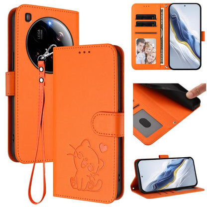 Embossed Heart Cat Leather Phone Case with Hand Strap, For Xiaomi 15 Ultra, For Xiaomi Poco X7 Pro 5G / Redmi Turbo 4 5G, For Xiaomi 15 Pro, For Xiaomi 15, For Xiaomi 14T Pro 5G, For Xiaomi 14T 5G, For Xiaomi Poco F6 5G, For Xiaomi Poco F6 Pro 5G      ...