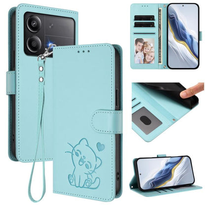 Embossed Heart Cat Leather Phone Case with Hand Strap, For Xiaomi 15 Ultra, For Xiaomi Poco X7 Pro 5G / Redmi Turbo 4 5G, For Xiaomi 15 Pro, For Xiaomi 15, For Xiaomi 14T Pro 5G, For Xiaomi 14T 5G, For Xiaomi Poco F6 5G, For Xiaomi Poco F6 Pro 5G      ...
