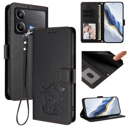 Embossed Heart Cat Leather Phone Case with Hand Strap, For Xiaomi 15 Ultra, For Xiaomi Poco X7 Pro 5G / Redmi Turbo 4 5G, For Xiaomi 15 Pro, For Xiaomi 15, For Xiaomi 14T Pro 5G, For Xiaomi 14T 5G, For Xiaomi Poco F6 5G, For Xiaomi Poco F6 Pro 5G      ...