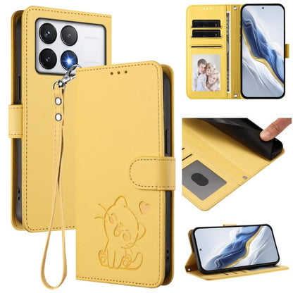 Embossed Heart Cat Leather Phone Case with Hand Strap, For Xiaomi 15 Ultra, For Xiaomi Poco X7 Pro 5G / Redmi Turbo 4 5G, For Xiaomi 15 Pro, For Xiaomi 15, For Xiaomi 14T Pro 5G, For Xiaomi 14T 5G, For Xiaomi Poco F6 5G, For Xiaomi Poco F6 Pro 5G      ...