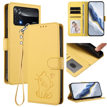 Embossed Heart Cat Leather Phone Case with Hand Strap, For Xiaomi 13 5G, For Xiaomi 12S Ultra, For Xiaomi 12 Pro / 12S Pro, For Xiaomi 12 5G / 12X 5G / 12S 5G, For Xiaomi 12 Lite, For Xiaomi Civi 1S, For Xiaomi Poco M4 Pro 4G, For Xiaomi Poco X4 Pro 5G