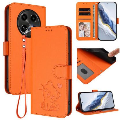 Embossed Heart Cat Leather Phone Case with Hand Strap, For OPPO A2 Pro 5G / F27 Pro 5G, For OPPO A60 4G Global, For OPPO Reno11 F 5G Global, For OPPO Find X7, For OPPO Reno11 5G Global, For OPPO Reno11 Pro 5G Global, For OPPO Find X7 Ultra             ...