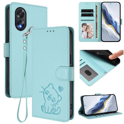 Embossed Heart Cat Leather Phone Case with Hand Strap, For OPPO A2 Pro 5G / F27 Pro 5G, For OPPO A60 4G Global, For OPPO Reno11 F 5G Global, For OPPO Find X7, For OPPO Reno11 5G Global, For OPPO Reno11 Pro 5G Global, For OPPO Find X7 Ultra             ...
