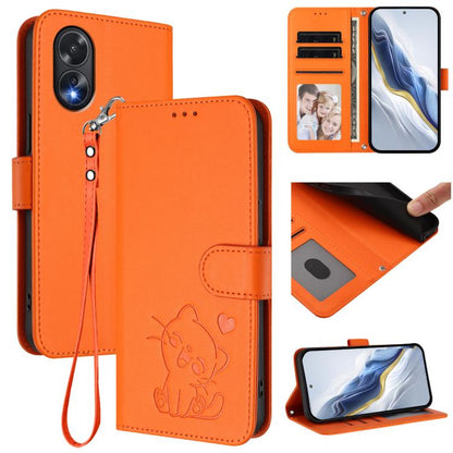 Embossed Heart Cat Leather Phone Case with Hand Strap, For OPPO A2 Pro 5G / F27 Pro 5G, For OPPO A60 4G Global, For OPPO Reno11 F 5G Global, For OPPO Find X7, For OPPO Reno11 5G Global, For OPPO Reno11 Pro 5G Global, For OPPO Find X7 Ultra             ...