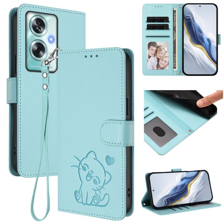 Embossed Heart Cat Leather Phone Case with Hand Strap, For OPPO Reno16 F 5G / Reno16 FS 5G, For OPPO Reno16 5G / Reno16 Pro 5G Global, For OPPO Find X9s Pro 5G, For OPPO Find X9 Ultra, For OPPO A6 GT 5G, For OPPO K13 India, For OPPO K13 Turbo 5G       ...