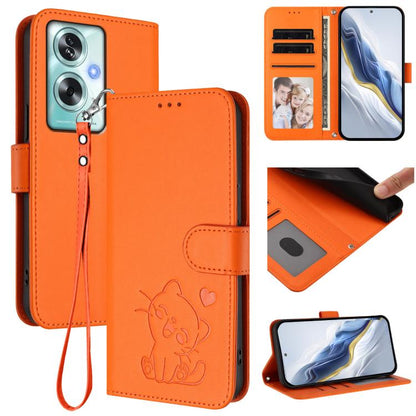 Embossed Heart Cat Leather Phone Case with Hand Strap, For OPPO Reno16 F 5G / Reno16 FS 5G, For OPPO Reno16 5G / Reno16 Pro 5G Global, For OPPO Find X9s Pro 5G, For OPPO Find X9 Ultra, For OPPO A6 GT 5G, For OPPO K13 India, For OPPO K13 Turbo 5G       ...