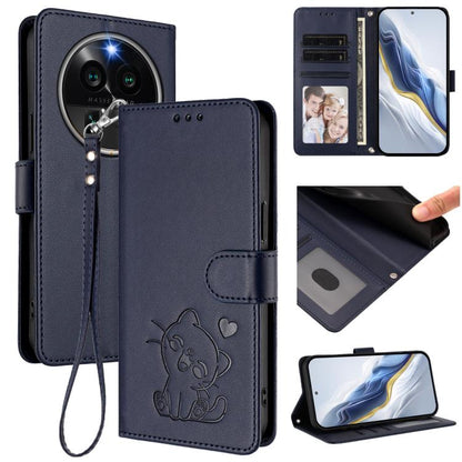 Embossed Heart Cat Leather Phone Case with Hand Strap, For OPPO A58 4G Global, For OPPO Reno10 / Reno10 Pro 5G Global, For OPPO A78 4G Global, For OPPO A98 5G / F23 5G India, For OPPO Find X8 Pro 5G, For OPPO A78 5G Global / A1x 5G                     ...