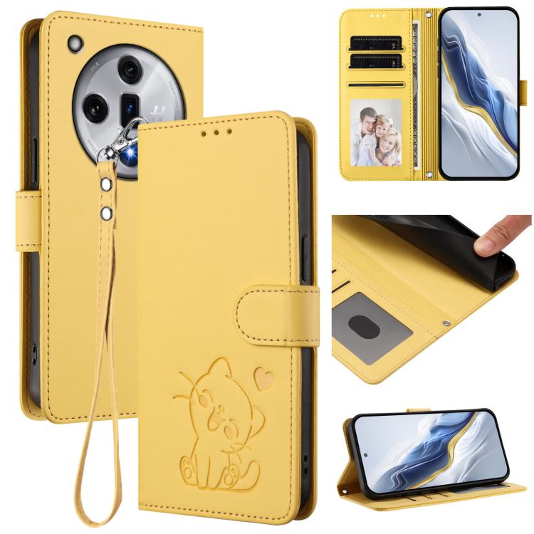 Embossed Heart Cat Leather Phone Case with Hand Strap, For OPPO A2 Pro 5G / F27 Pro 5G, For OPPO A60 4G Global, For OPPO Reno11 F 5G Global, For OPPO Find X7, For OPPO Reno11 5G Global, For OPPO Reno11 Pro 5G Global, For OPPO Find X7 Ultra             ...