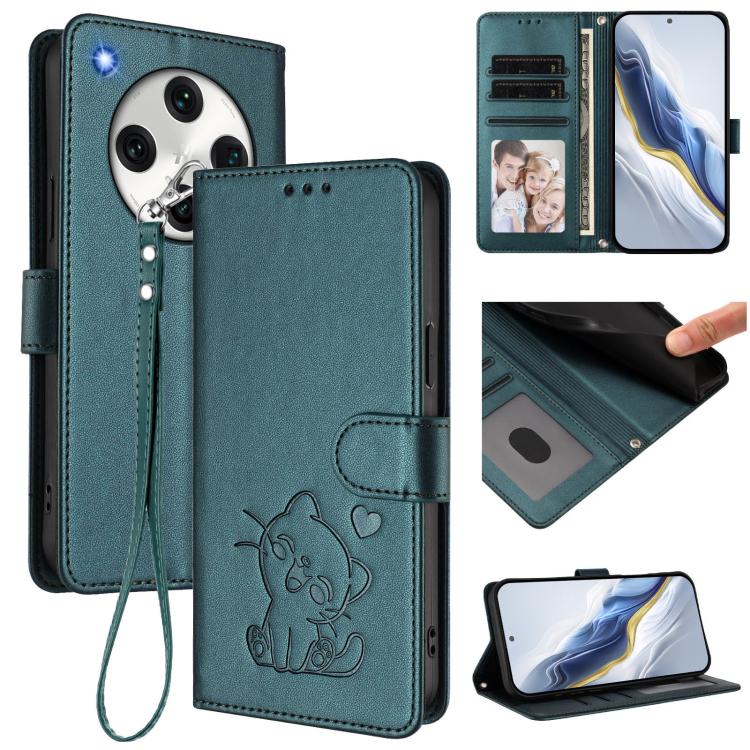 Embossed Heart Cat Leather Phone Case with Hand Strap, For OPPO A58 4G Global, For OPPO Reno10 / Reno10 Pro 5G Global, For OPPO A78 4G Global, For OPPO A98 5G / F23 5G India, For OPPO Find X8 Pro 5G, For OPPO A78 5G Global / A1x 5G                     ...