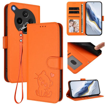 Embossed Heart Cat Leather Phone Case with Hand Strap, For OPPO A5x 5G / 4G Global, For OPPO A5 5G / A3 Pro 5G Global, For OPPO Reno14 Pro 5G, For OPPO Find X8s+ 5G, For OPPO Find X8s 5G, For OPPO Find X8 Ultra 5G, For OPPO A5 Pro 5G / 4G Global       ...