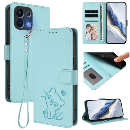 Embossed Heart Cat Leather Phone Case with Hand Strap, For OPPO Reno16 F 5G / Reno16 FS 5G, For OPPO Reno16 5G / Reno16 Pro 5G Global, For OPPO Find X9s Pro 5G, For OPPO Find X9 Ultra, For OPPO A6 GT 5G, For OPPO K13 India, For OPPO K13 Turbo 5G       ...
