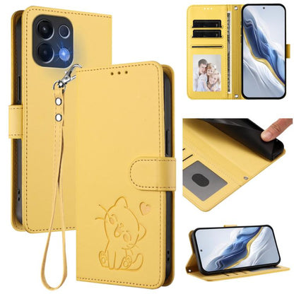 Embossed Heart Cat Leather Phone Case with Hand Strap, For OPPO Reno16 F 5G / Reno16 FS 5G, For OPPO Reno16 5G / Reno16 Pro 5G Global, For OPPO Find X9s Pro 5G, For OPPO Find X9 Ultra, For OPPO A6 GT 5G, For OPPO K13 India, For OPPO K13 Turbo 5G       ...