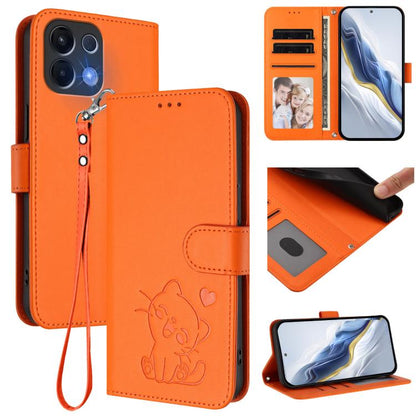 Embossed Heart Cat Leather Phone Case with Hand Strap, For OPPO Reno16 F 5G / Reno16 FS 5G, For OPPO Reno16 5G / Reno16 Pro 5G Global, For OPPO Find X9s Pro 5G, For OPPO Find X9 Ultra, For OPPO A6 GT 5G, For OPPO K13 India, For OPPO K13 Turbo 5G       ...