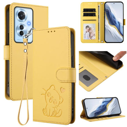 Embossed Heart Cat Leather Phone Case with Hand Strap, For OPPO A2 Pro 5G / F27 Pro 5G, For OPPO A60 4G Global, For OPPO Reno11 F 5G Global, For OPPO Find X7, For OPPO Reno11 5G Global, For OPPO Reno11 Pro 5G Global, For OPPO Find X7 Ultra             ...