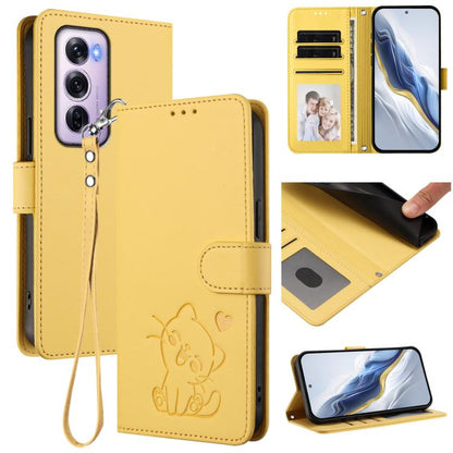 Embossed Heart Cat Leather Phone Case with Hand Strap, For OPPO Reno13 Pro 5G Global, For OPPO Reno13 5G Global, For OPPO Reno13 F 5G Global / 4G India, For OPPO A3x / A3 / A60 5G Global, For OPPO Find X8 5G, For OPPO A80 5G EU / K12x 5G Global        ...