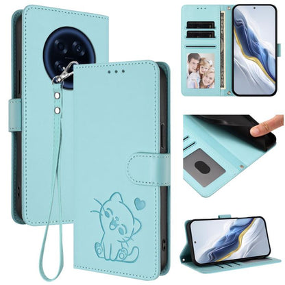 Embossed Heart Cat Leather Phone Case with Hand Strap, For OPPO Reno16 F 5G / Reno16 FS 5G, For OPPO Reno16 5G / Reno16 Pro 5G Global, For OPPO Find X9s Pro 5G, For OPPO Find X9 Ultra, For OPPO A6 GT 5G, For OPPO K13 India, For OPPO K13 Turbo 5G       ...