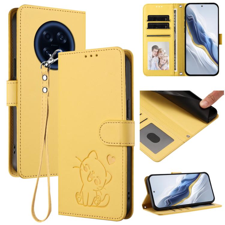 Embossed Heart Cat Leather Phone Case with Hand Strap, For OPPO Reno16 F 5G / Reno16 FS 5G, For OPPO Reno16 5G / Reno16 Pro 5G Global, For OPPO Find X9s Pro 5G, For OPPO Find X9 Ultra, For OPPO A6 GT 5G, For OPPO K13 India, For OPPO K13 Turbo 5G       ...
