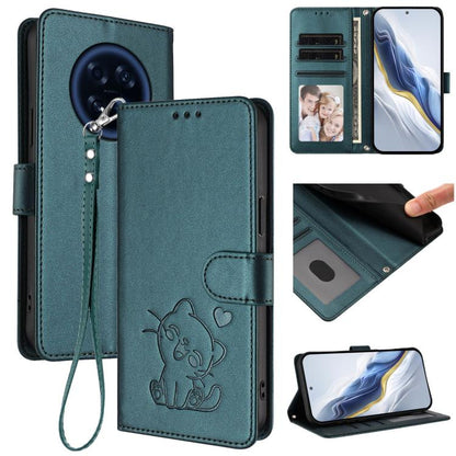 Embossed Heart Cat Leather Phone Case with Hand Strap, For OPPO Reno16 F 5G / Reno16 FS 5G, For OPPO Reno16 5G / Reno16 Pro 5G Global, For OPPO Find X9s Pro 5G, For OPPO Find X9 Ultra, For OPPO A6 GT 5G, For OPPO K13 India, For OPPO K13 Turbo 5G       ...