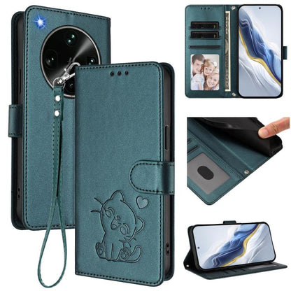 Embossed Heart Cat Leather Phone Case with Hand Strap, For OPPO Reno16 F 5G / Reno16 FS 5G, For OPPO Reno16 5G / Reno16 Pro 5G Global, For OPPO Find X9s Pro 5G, For OPPO Find X9 Ultra, For OPPO A6 GT 5G, For OPPO K13 India, For OPPO K13 Turbo 5G       ...