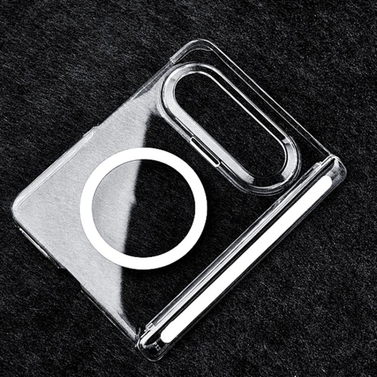 Transparent PC Dual Axis MagSafe Shockproof Phone Case, For Huawei Pura X Max, For Huawei Pura X, For Huawei Mate X6, For Huawei Mate X5