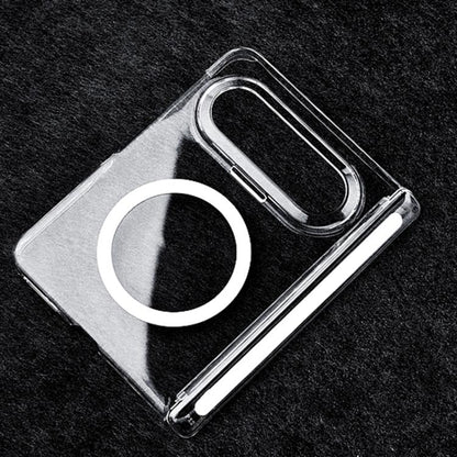 Transparent PC Dual Axis MagSafe Shockproof Phone Case, For Huawei Pura X Max, For Huawei Pura X, For Huawei Mate X6, For Huawei Mate X5