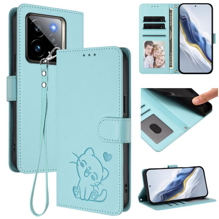 Embossed Heart Cat Leather Phone Case with Hand Strap, For Realme 14 / P3 / 14T 5G Global, For Realme P3 Ultra 5G Global, For Realme P3 Pro 5G Global, For Realme C75 4G Global / 14x 5G India, For Realme 14 Pro+ 5G, For Realme 14 Pro 5G India           ...