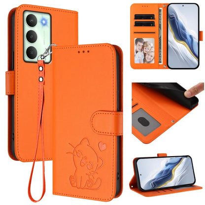 Embossed Heart Cat Leather Phone Case with Hand Strap, For Realme P4 Pro 5G, For Realme P4 5G, For Realme 15T 5G Global, For Realme 15 / 15 Pro 5G Global, For Realme C71 4G Global, For Realme GT 7 5G India, For Realme V70 5G / 14x Global / C75 5G      ...