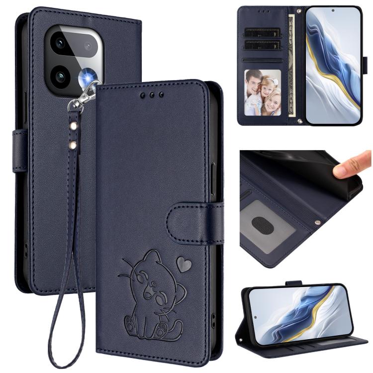 Embossed Heart Cat Leather Phone Case with Hand Strap, For Realme 16T 5G, For Realme C100 5G / C85 4G / 5G / C83 5G, For Realme Note 80 4G Global, For Realme C83 5G India / C85 5G / 15x 5G, For Realme 16 5G, For Realme 16 Pro+ 5G, For Realme 16 Pro 5G ...