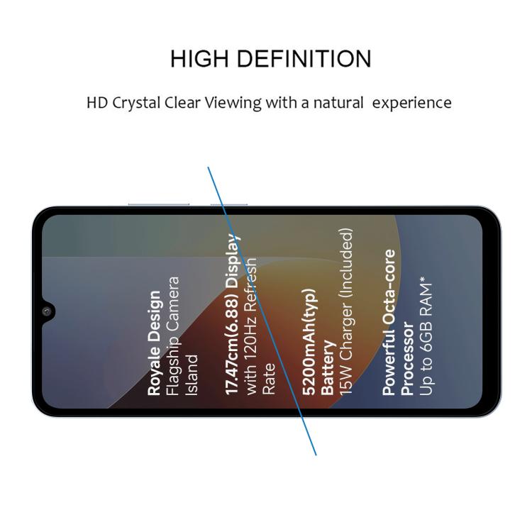 High Aluminum Full Screen Silk Printing Tempered Glass Film, For Redmi A7 4G 171.8mm, For Redmi 17C 4G, For Xiaomi Poco C81x 4G, For Xiaomi Poco M8s 5G, For Xiaomi Poco C81 Pro 4G, For Redmi A7 Pro 171mm / Poco C85x 5G, For Redmi R70 5G / R70m 5G      ...