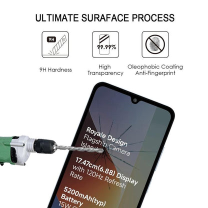 25pcs High Aluminum Full Screen Silk Printing Tempered Glass Film, For Redmi A7 4G 171.8mm, For Redmi 17C 4G, For Xiaomi Poco C81x 4G, For Xiaomi Poco M8s 5G, For Xiaomi Poco C81 Pro 4G, For Redmi A7 Pro 171mm / Poco C85x 5G, For Redmi R70 5G / R70m 5G...